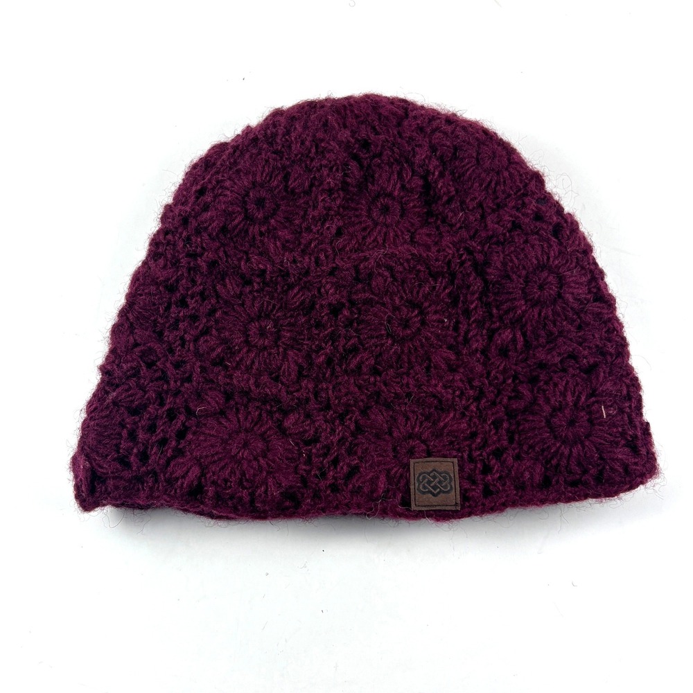 Sherpa Adventure Gear Beanie Womens OS Purple‎ Lambswool Crochet Hat